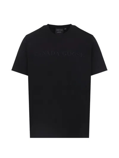 Canada Goose Big Chest Mini Embroidered T-shirt For Men In Black