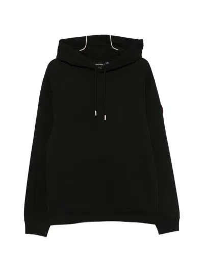 Canada Goose Logo-patch Drawstring Hoodie In Black