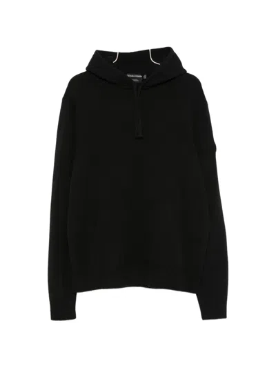 Canada Goose Zinnia Logo-patch Knit Hoodie In Black