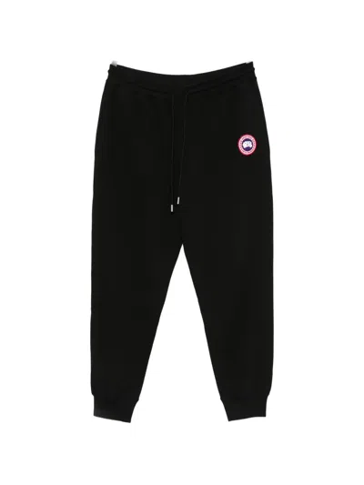 CANADA GOOSE LOGO-PATCH DRAWSTRING TRACK PANTS