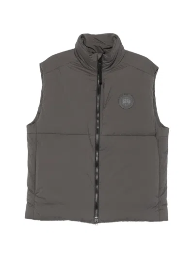 Canada Goose Logo-patch Gilet In Gray