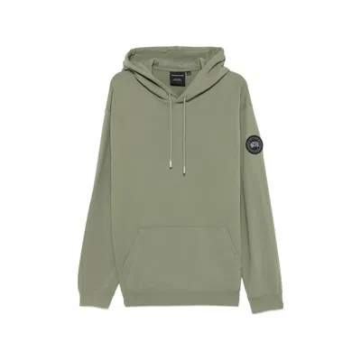 Canada Goose Logo-patch Hoodie In Green