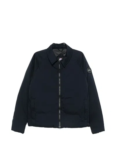 Canada Goose Logo-patch Raglan-sleeve Jacket In Blue