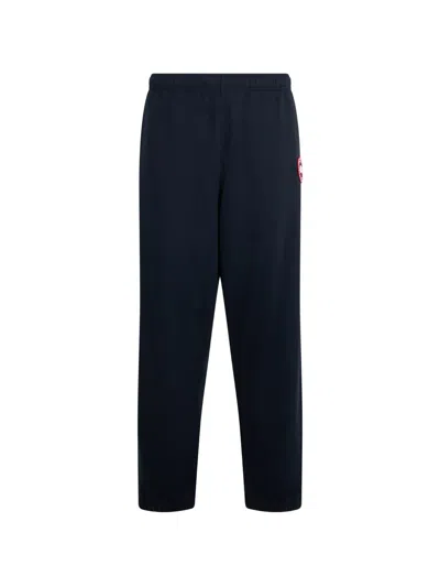 Canada Goose Cotton Jogger Pants Loose Straight Leg In Blue