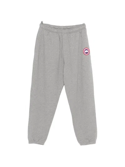 Canada Goose Logo-patch Trousers In Gray