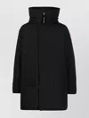 Canada Goose Long Hooded Parka Coat Featuring Pockets In Black