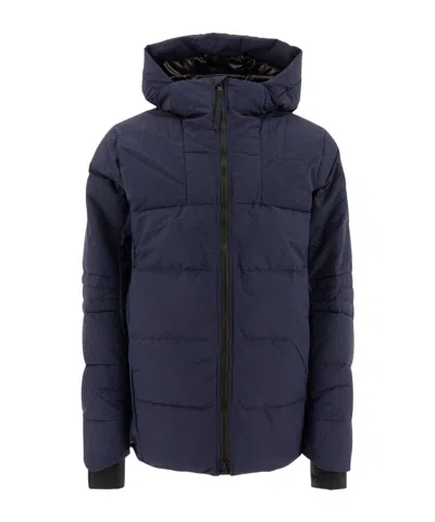 Canada Goose Long-sleeved Down Jacket In Black