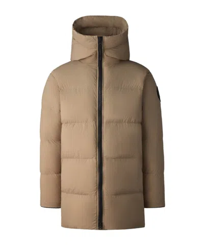 Canada Goose Long-sleeved Down Jacket In Brown