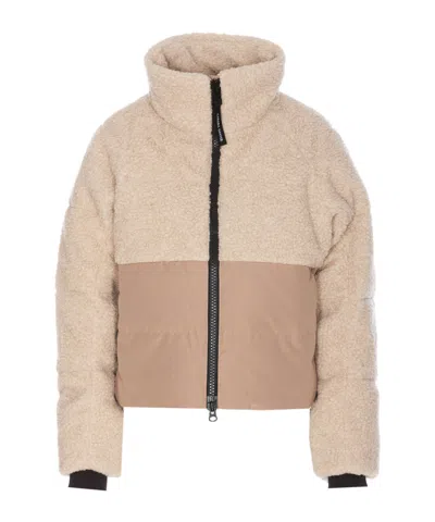 Canada Goose Long-sleeved Down Jacket In Nude