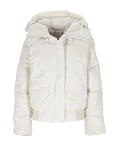 Canada Goose Long-sleeved Hooded Cotton Suit In White