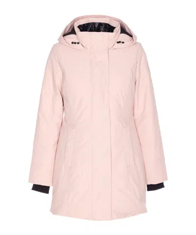 Canada Goose Long-sleeved Hooded Down Jacket In Pink