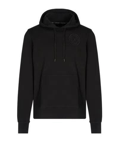 Canada Goose Long-sleeved Hooded Sweatshirt In Black