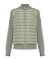 Canada Goose Long-sleeved Paneled Down Jacket In Green