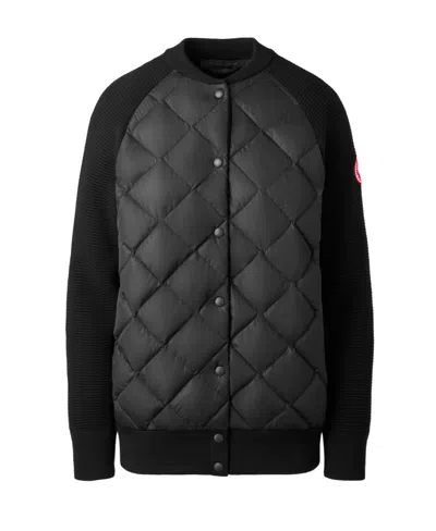 Canada Goose Long-sleeved Quilted Down Jacket In Black