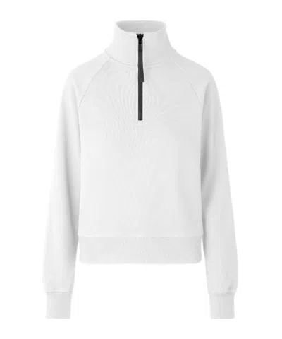 Canada Goose Long-sleeved Stand-collar Hoodie In White