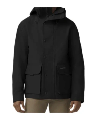 Canada Goose Long-sleeved Zipper Casual Jacket In Black