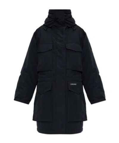 Canada Goose Long-sleeved Down Jacket In Black