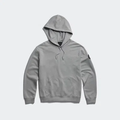 Canada Goose Loon Cotton Logo Patch Drawstring Hoodie In Gray