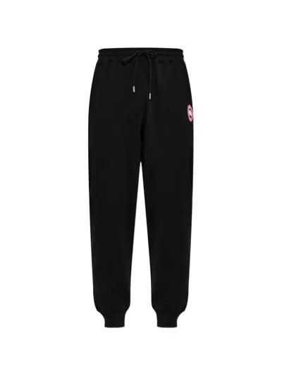 Canada Goose Loon Logo-patch Drawstring Cotton Track Pants In Black