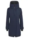 Canada Goose Logo-patch Padded Down Coat In Atlantic Navy