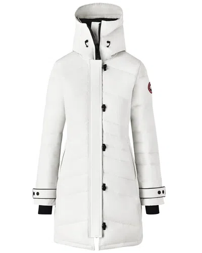 Canada Goose Shelburne Parka Black Label Slim Fit Parka In White