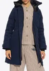 Canada Goose Lorette Quilted Parka In Navy