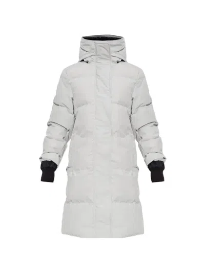 Canada Goose Louise Hooded Parka Coat In White