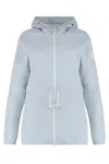 Canada Goose Windbreaker With Adjustable Drawstring Waist And Hood In Blue