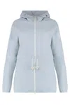 Canada Goose Windbreaker With Adjustable Drawstring Waist And Hood In Blue