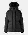 Canada Goose Lyndale Down Puffer Jacket With Removable Hood In Black