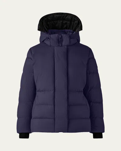 Canada Goose Lyndale Down Puffer Jacket With Removable Hood In Purple