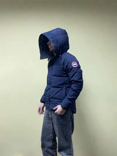 Pre-owned Canada Goose Macmilan Down Puffer Parka In Blue
