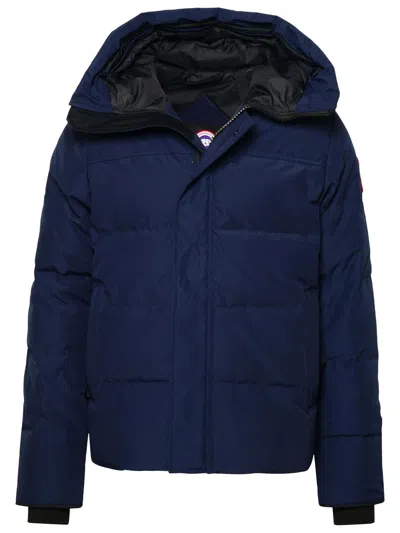 CANADA GOOSE MACMILLAN BLUE COTTON BLEND PARKA