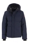 Canada Goose Hooded Parka With Zip Pockets And Cuffs In Navy