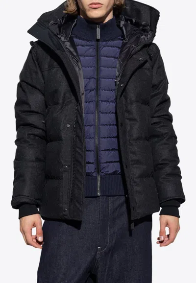 Canada Goose Macmillan Wool Down Jacket In Black