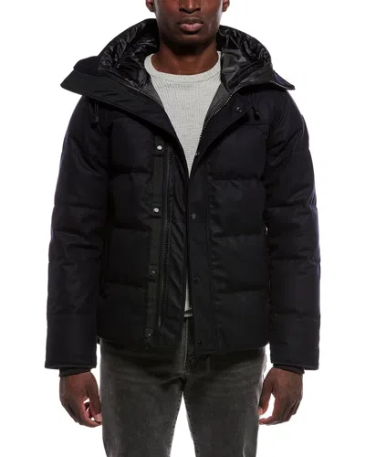 Canada Goose Macmillan Wool-blend Down Parka In Black