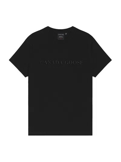 Canada Goose Big Chest Mini Embroidered T-shirt For Men In Black