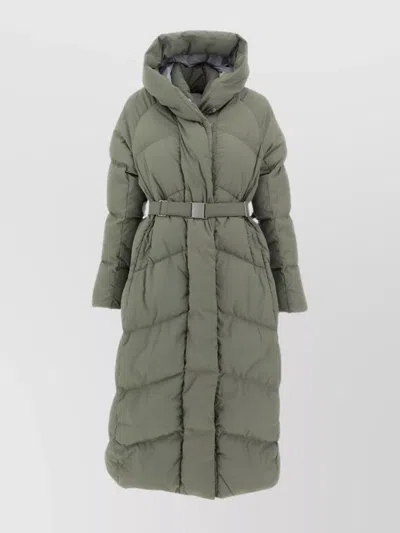Canada Goose Marlow Parka With Belted Waist And Hood In Brown