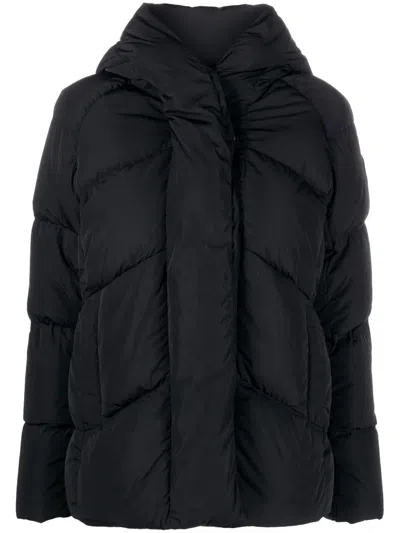 Canada Goose Claremont Hooded Down Bomber Jacket In Black