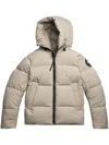 Canada Goose Matte Finish Puffer Jacket With High Collar In Neutral
