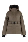 Canada Goose Mckenna Hooded Short Down Jacket In Mud