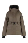 Canada Goose Mckenna Hooded Short Down Jacket In Mud