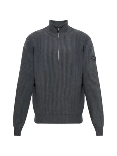 Canada Goose Mckinney Quarter Zip Sweater In Gray