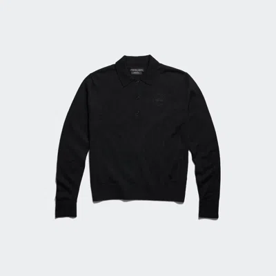 Canada Goose Melrose Knit Long Sleeve Polo In Black