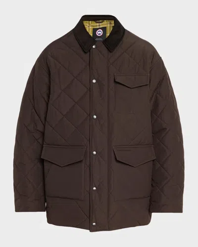 Canada Goose Men & Apos;s Terra Water-repellent Nylon Quilted Coat In Brown