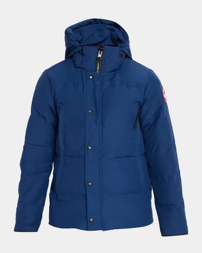 Canada Goose Men & Apos;s Wyndham Parka W/ Removable Hood In Oxford Nav