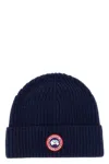 Canada Goose Arctic Disc Ribbed-knit Beanie In Blue
