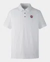 Canada Goose White Short-sleeve Polo Shirt With Traditional Collar In White