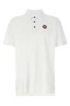 Canada Goose White Short-sleeve Polo Shirt With Traditional Collar In White