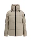 Canada Goose Matte Finish Puffer Jacket With High Collar In Neutral